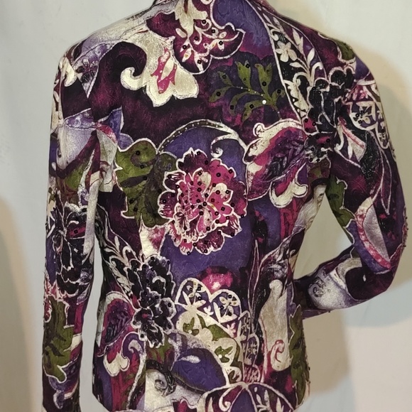 ✨CHICO'S✨COLORFUL SEQUINED BEADED JACKET - Picture 2 of 4